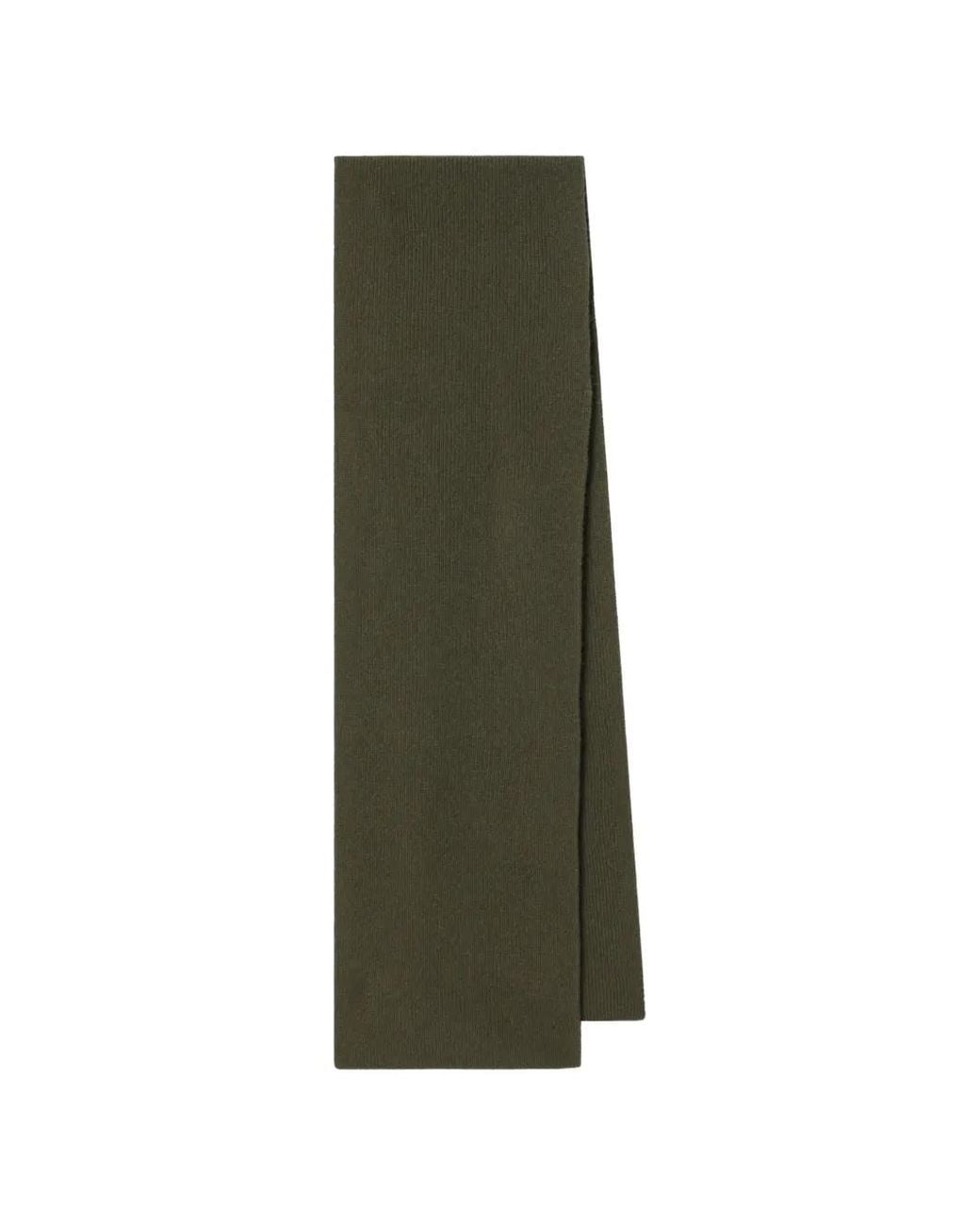 Le Bonnet Green Ribbed-Knit Scarf