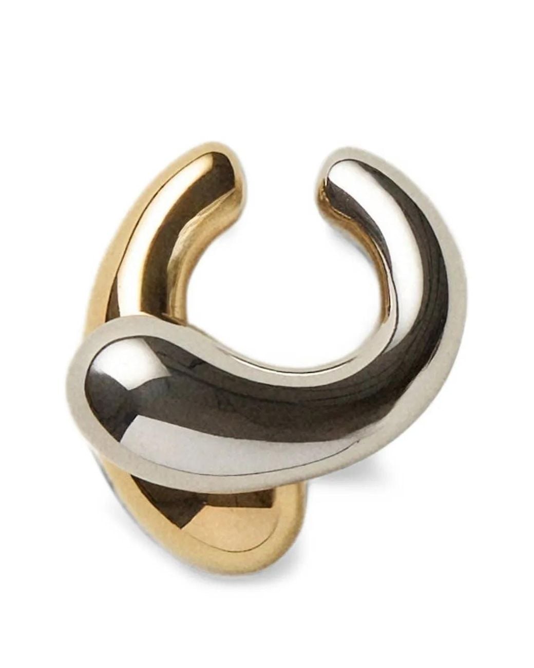 Panconesi Metallic Blow Up Helix Two-Tone-Design Ear Cuff