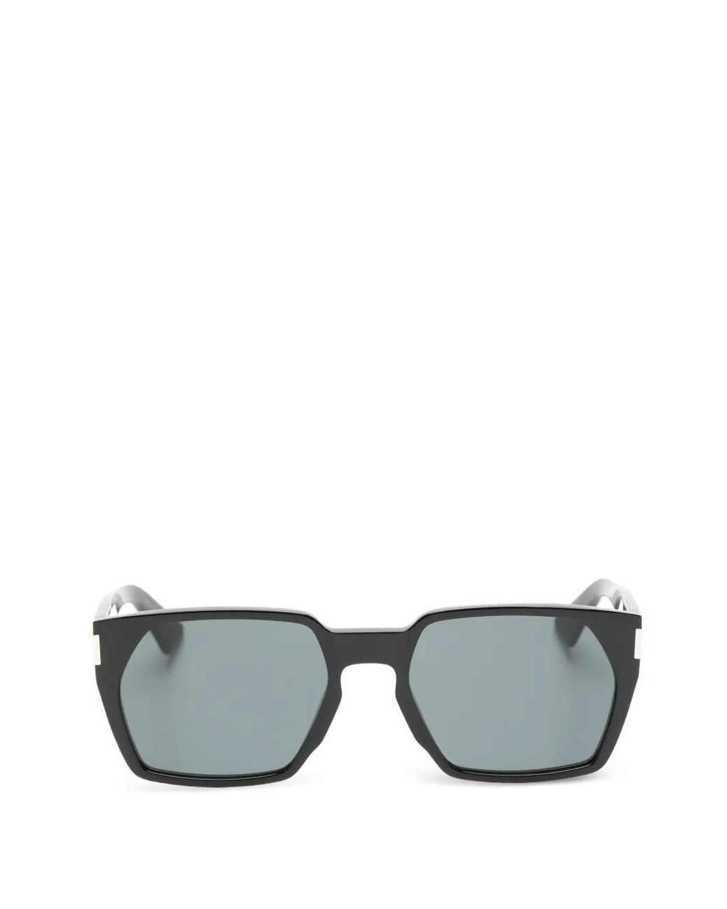 Saint Laurent Gray Geometric-Frame Sunglasses