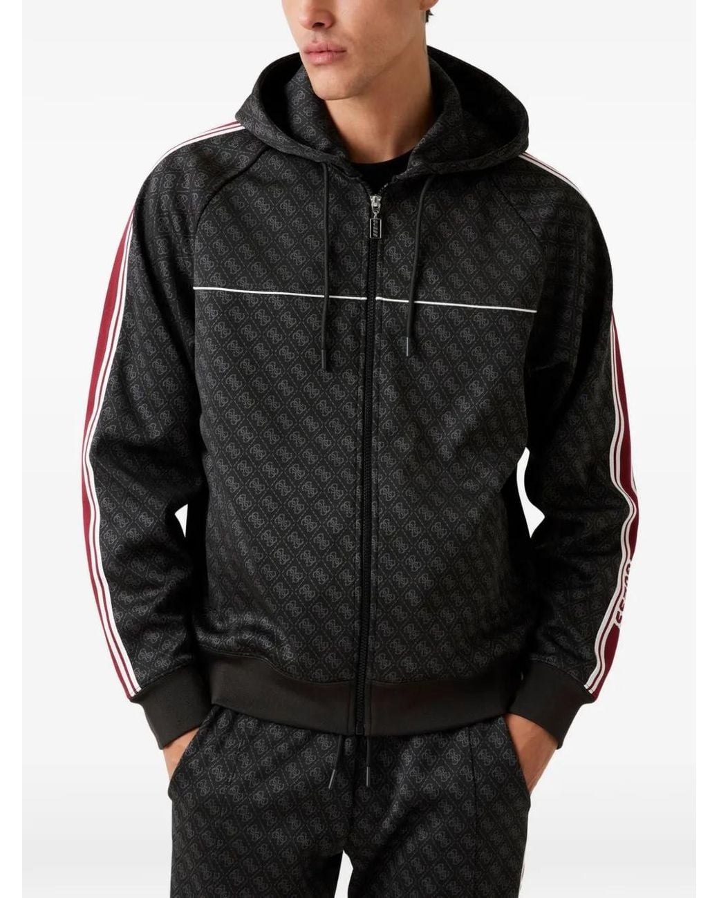 Guess Black Regular-Fit 4G Logo Sweatshirt for men