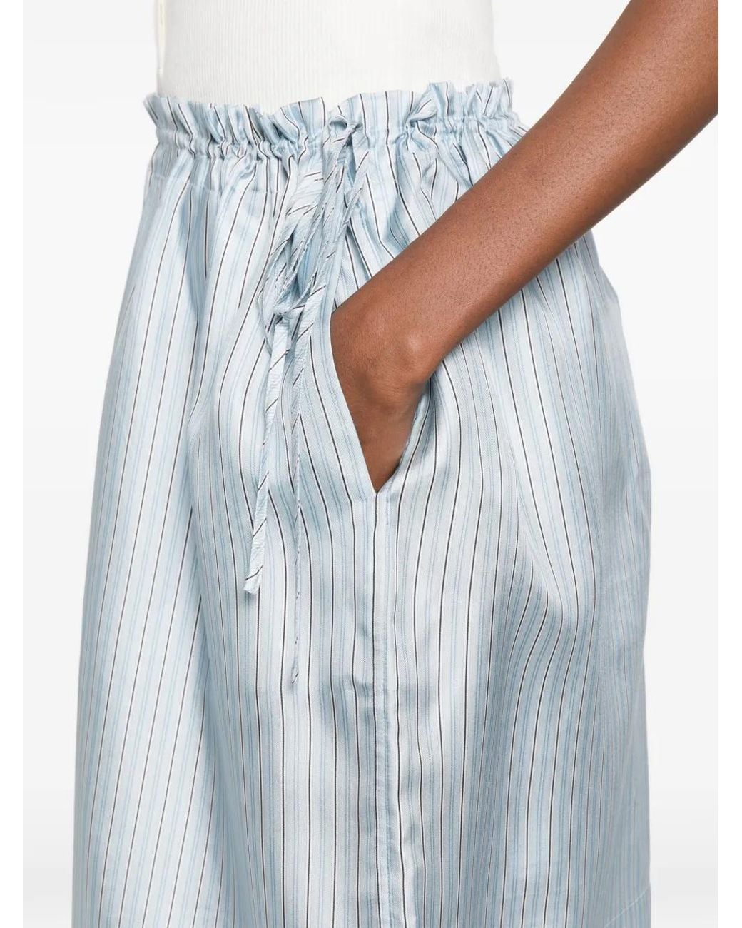Totême Blue Striped Mini Skirt