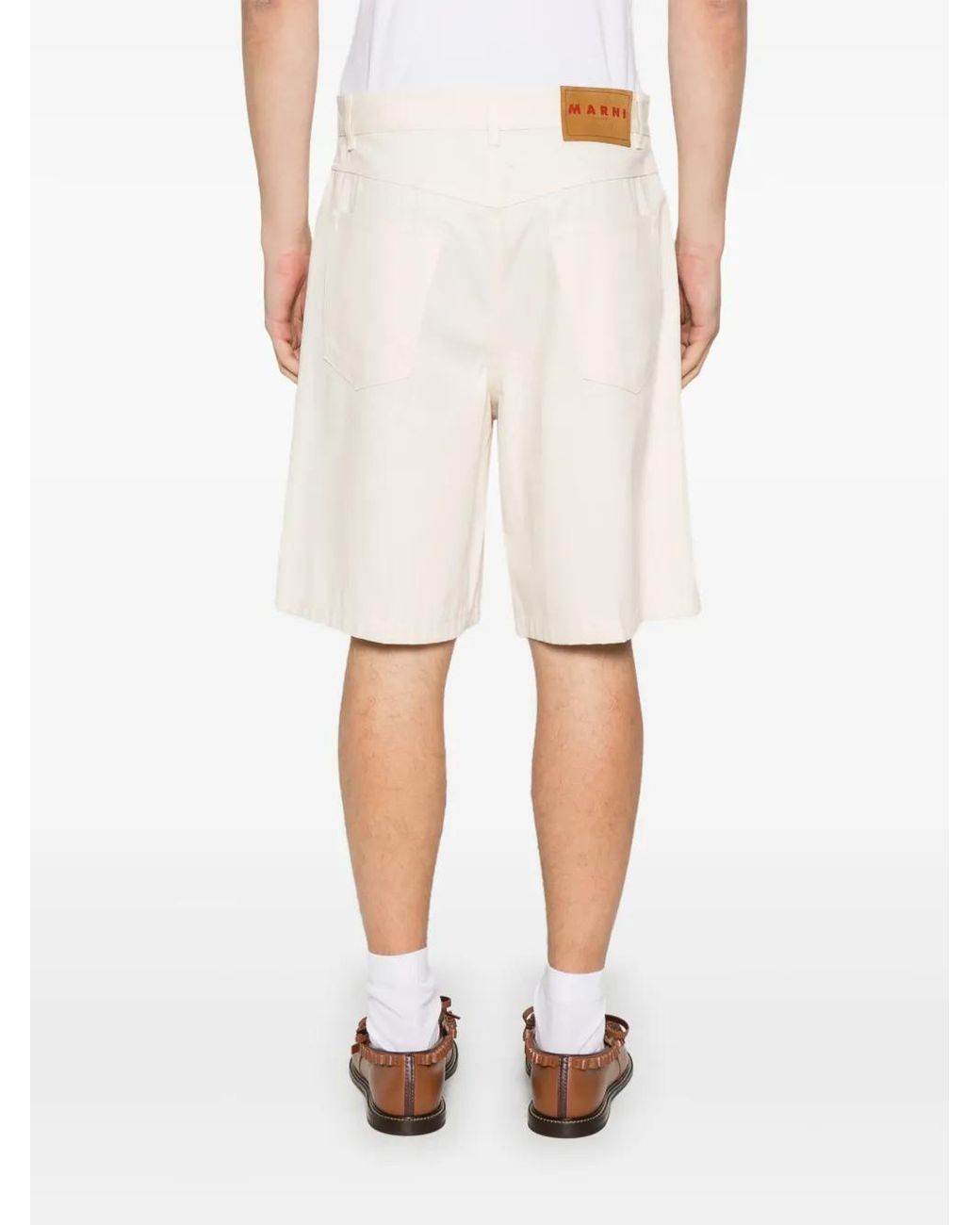 Marni Denim Shorts in het White voor heren