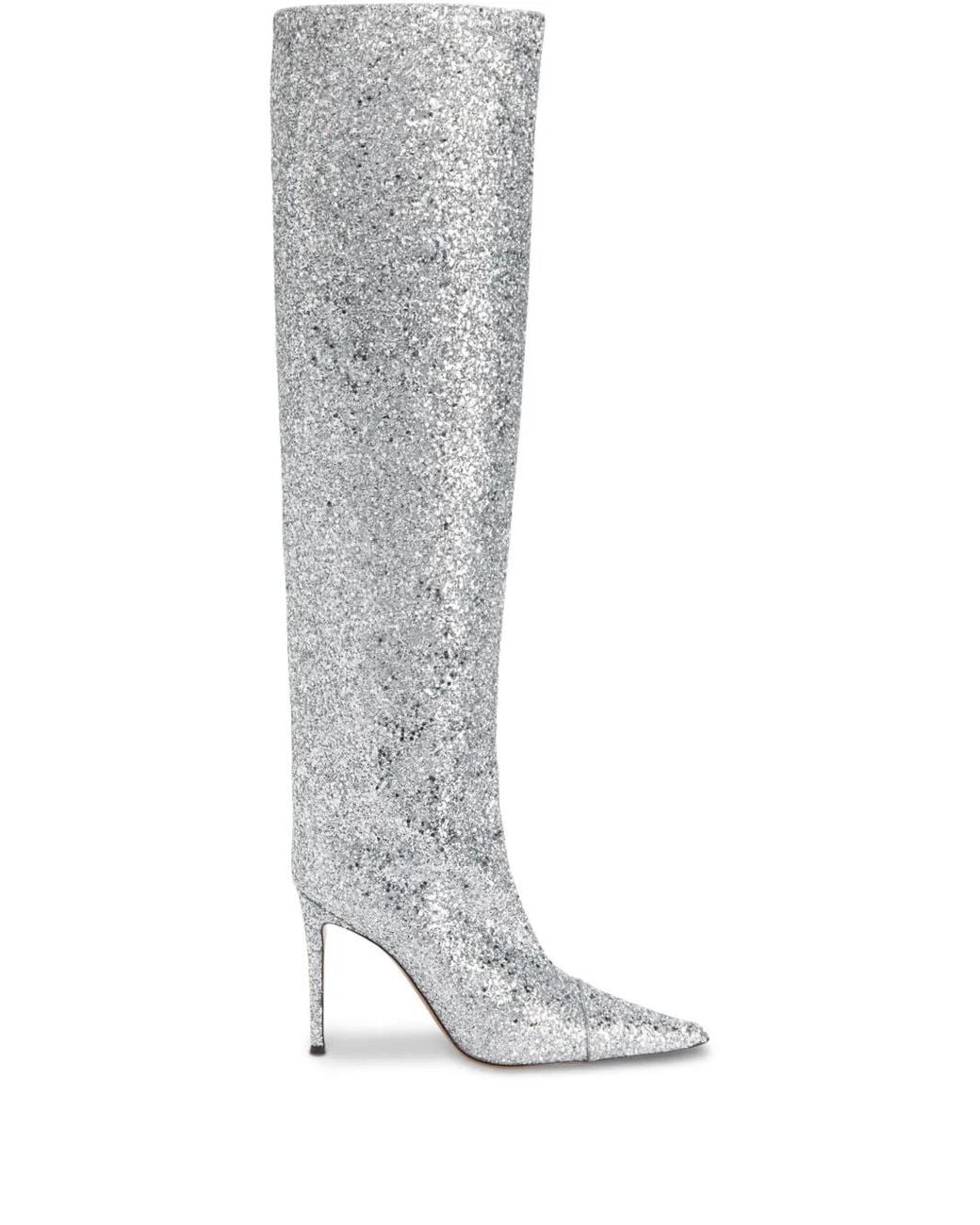Alexandre Vauthier White 90Mm Viola Glittered Boots