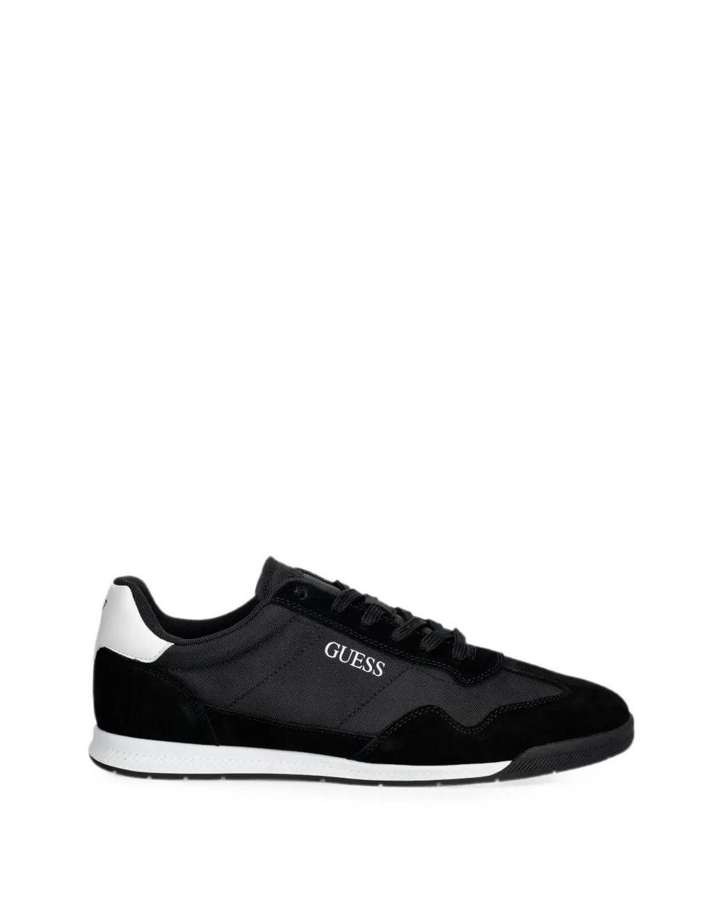 Guess Black Logo-Print Panelled Sneakers for men