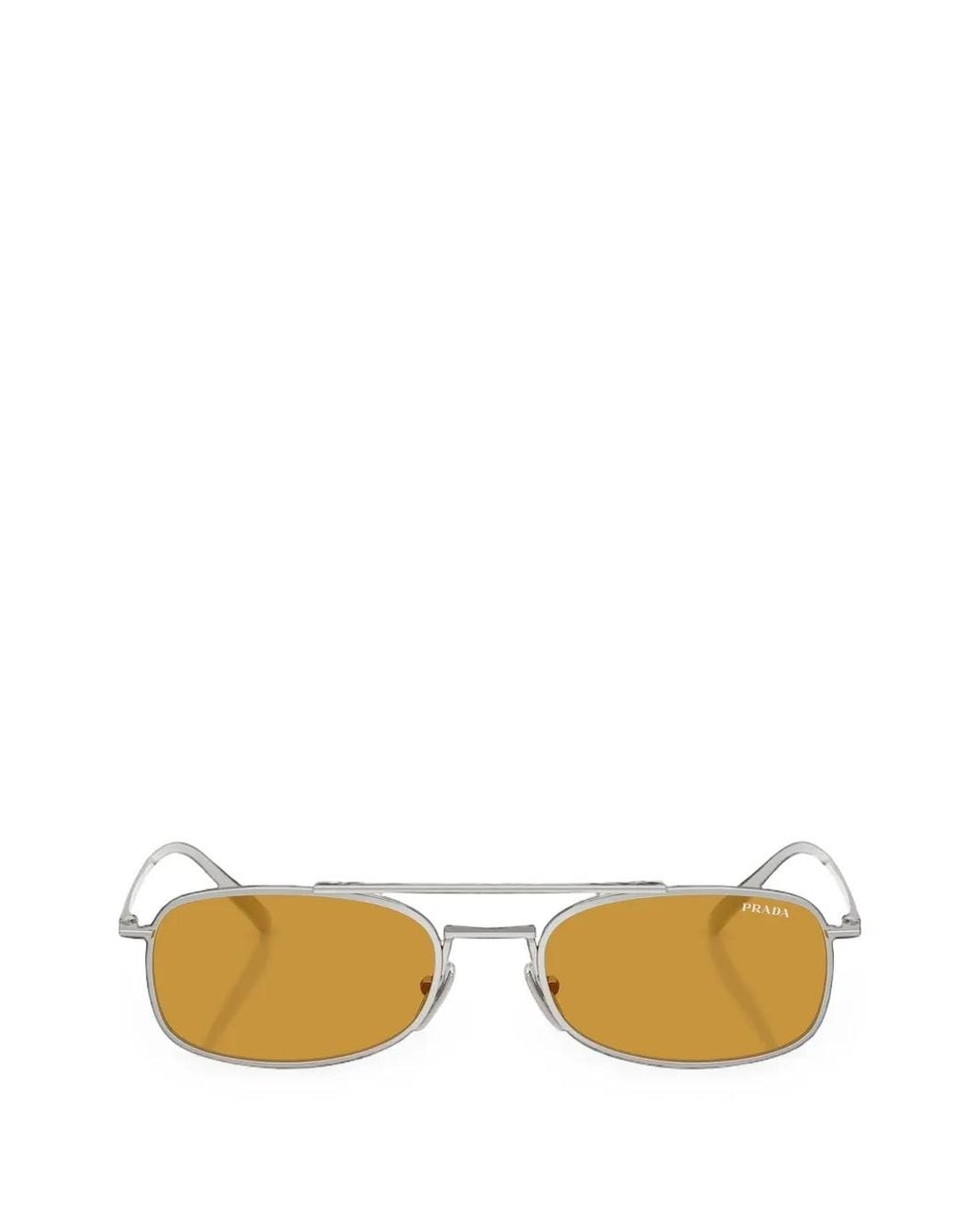 Prada Metallic Square-Frame Sunglasses for men