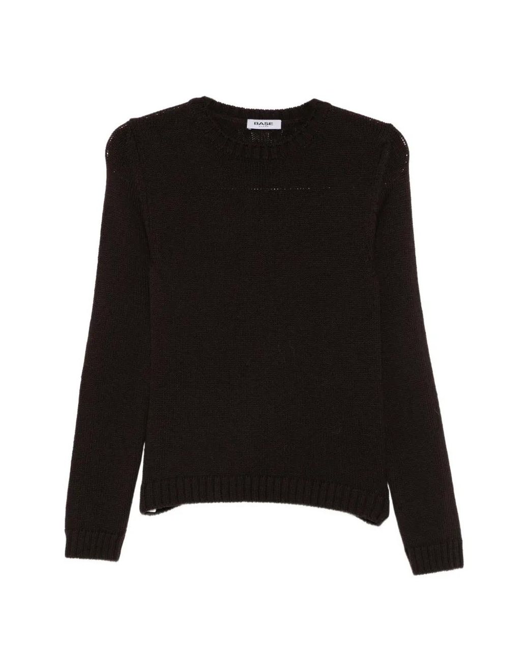 Base London Black Ribbed-Knit Sweater