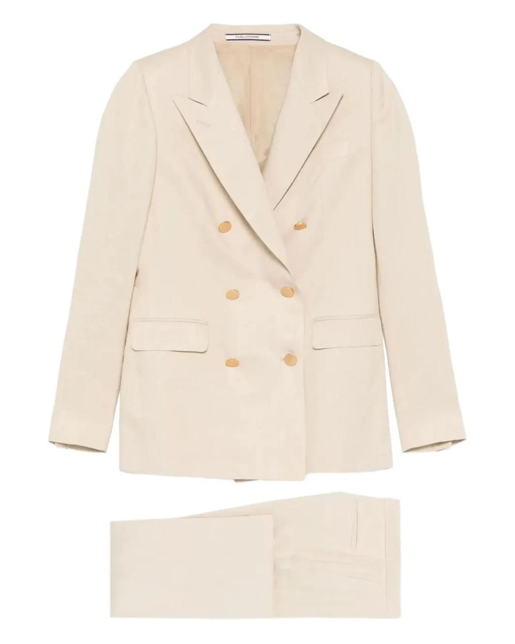 Traje con doble botonadura Tagliatore de color Natural