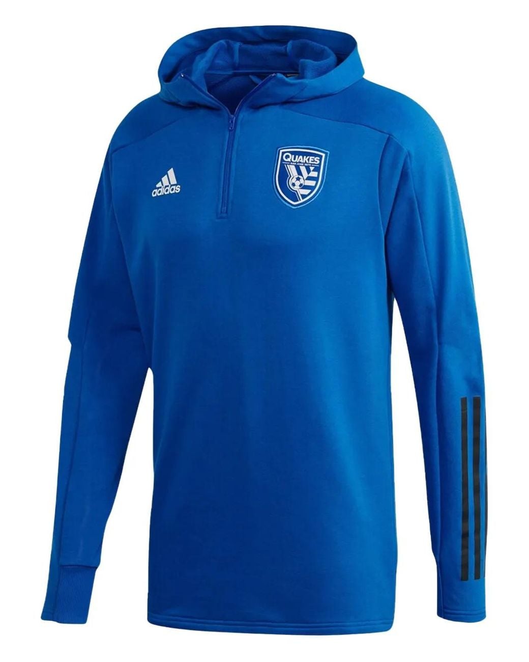 Adidas Blue San Jose Earthquakes Half-Zip Sweatshirt for men