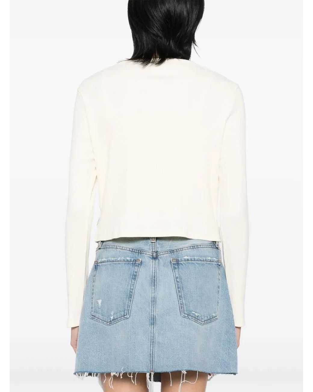 Chocoolate White Logo-Embroidered Top
