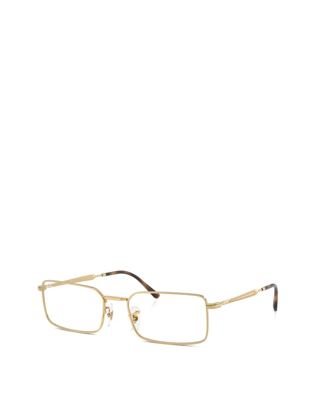 Ray-Ban White Rectangle-Frame Glasses