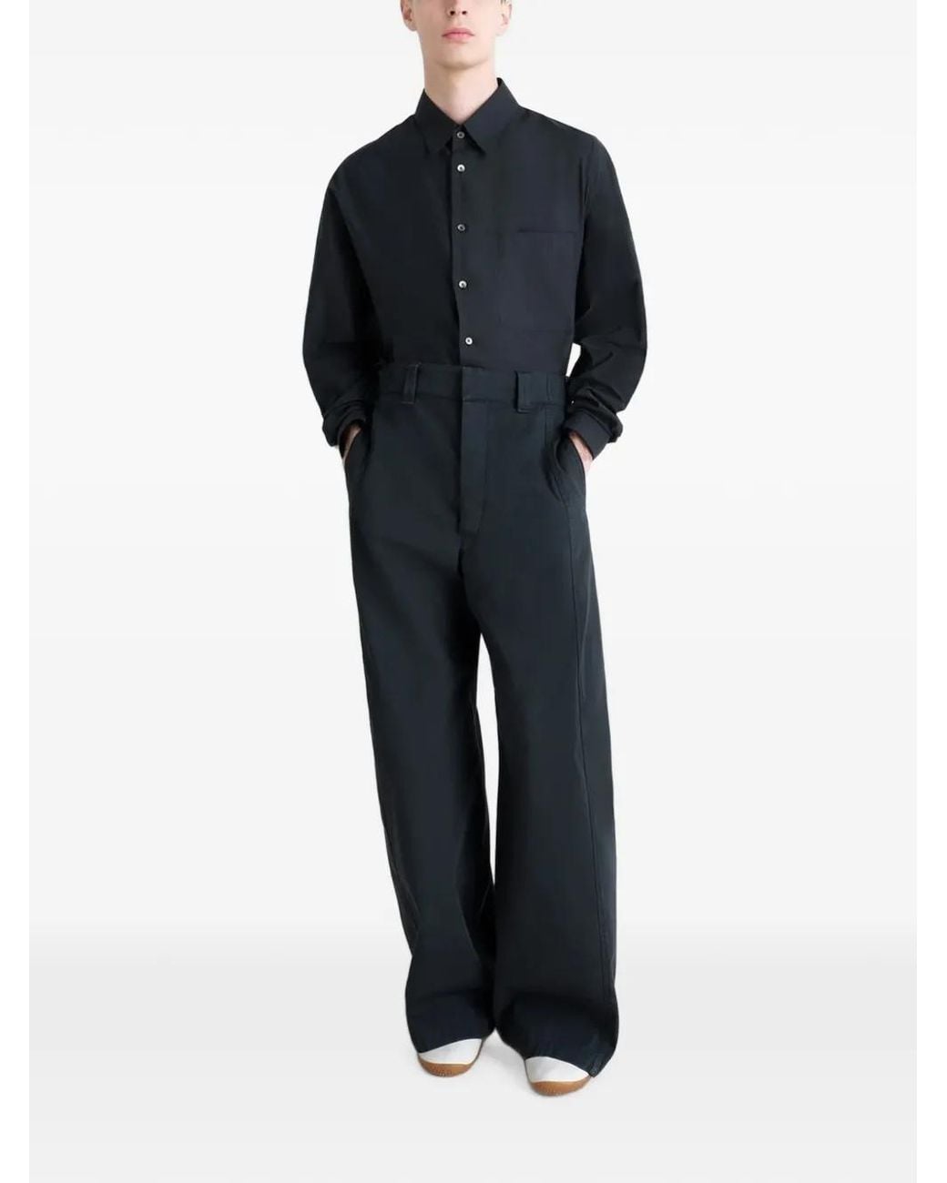 Lemaire Blue Patch-Pocket Shirt for men