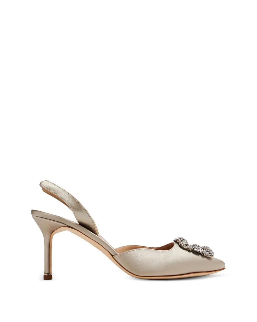 Manolo Blahnik Metallic Hangisli Pumps