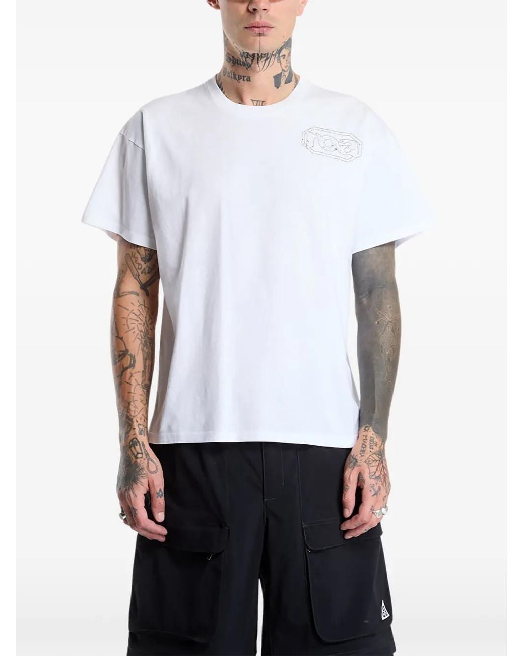 Roa White T-Shirt À Imprimé Dragon