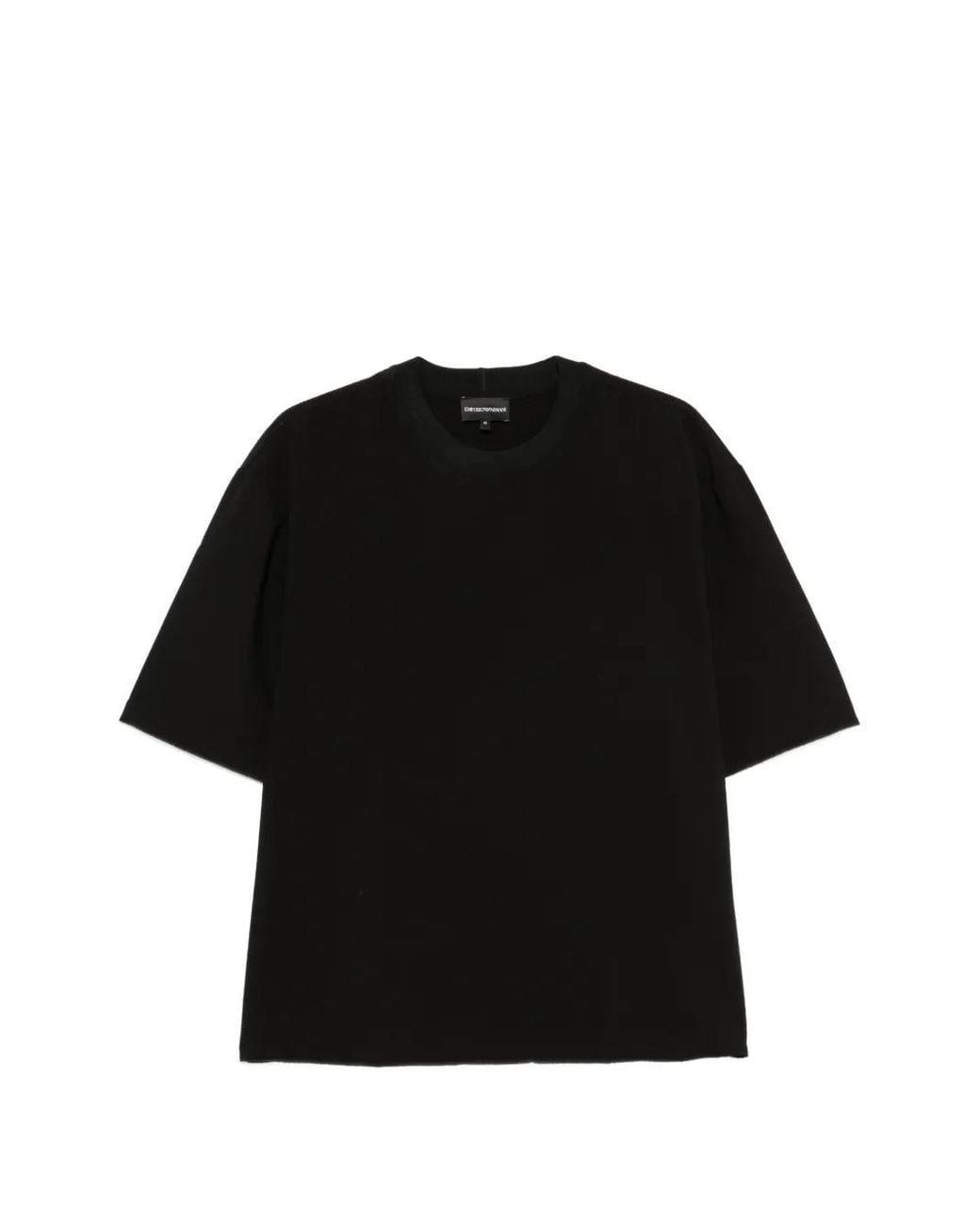 Emporio Armani Black Crew-Neck T-Shirt for men