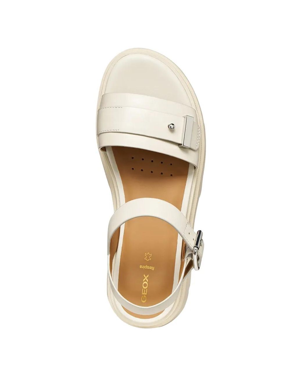 Geox Natural Buckle-Fastening Chunky-Sole Sandals