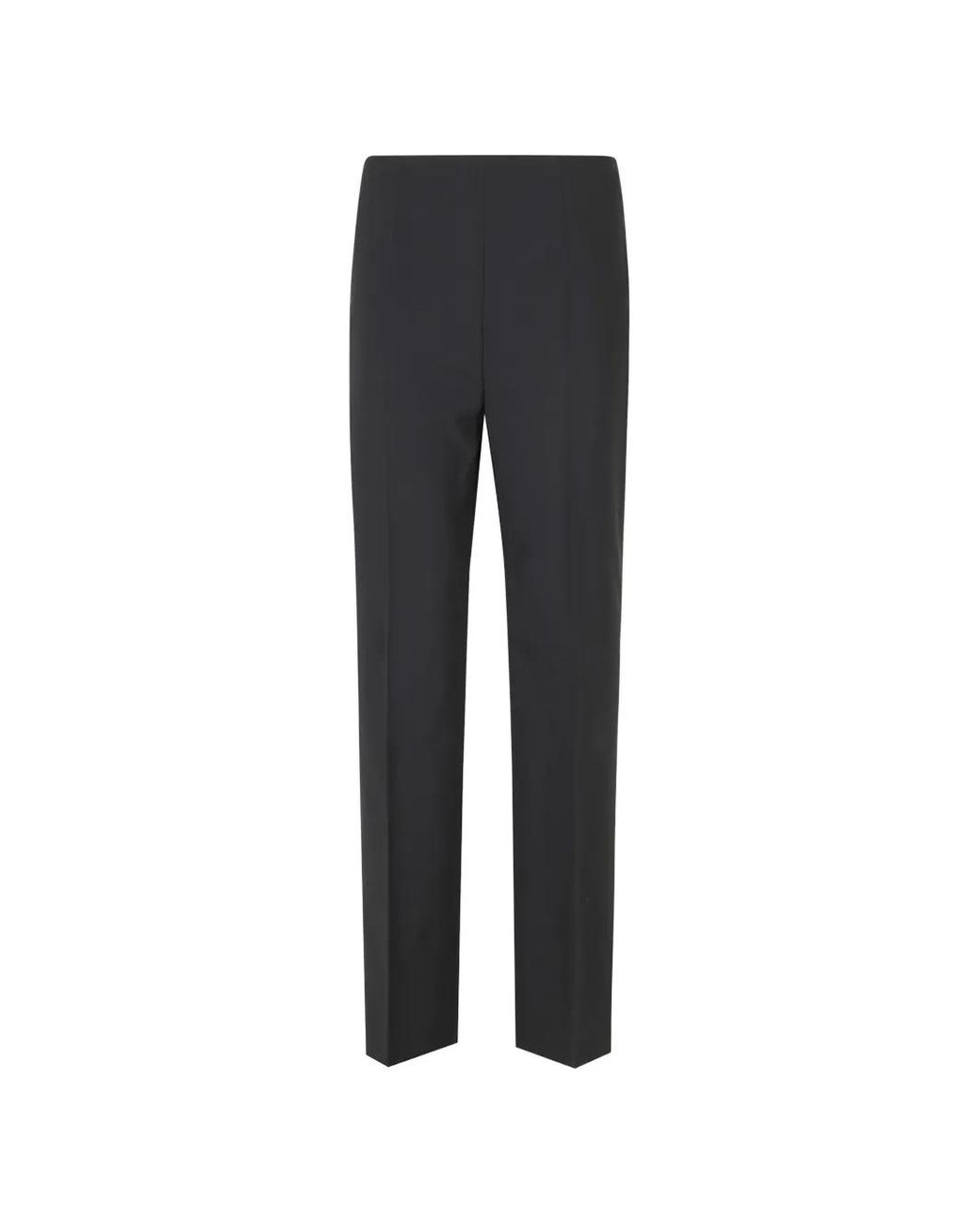 Alberta Ferretti Black Pressed-Crease Straight-Leg Trousers