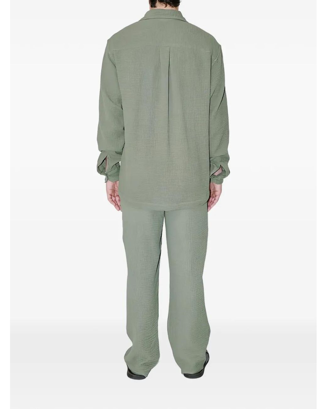 True Tribe Green Camp-Collar Shirt for men