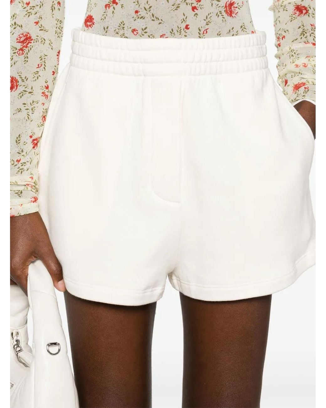 Prada Katoenen Shorts Met Triangel-Logo in het White