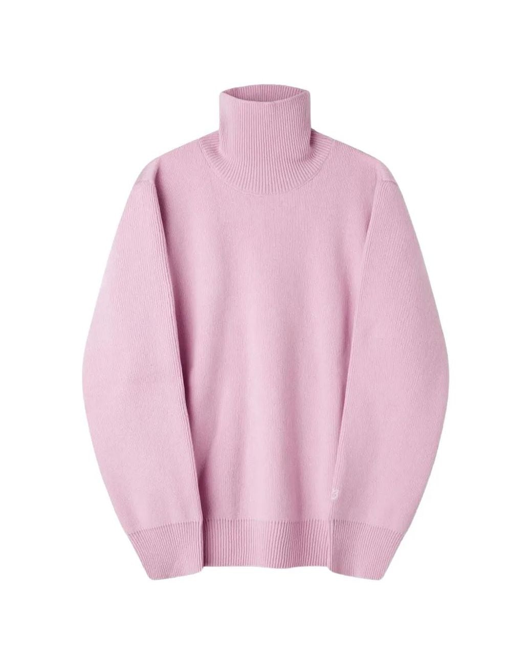 LC23 Pink Logo-Embroidered Roll-Neck Sweater for men