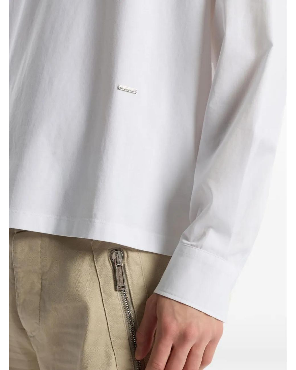 DSquared² White Pull À Plaque Logo for men