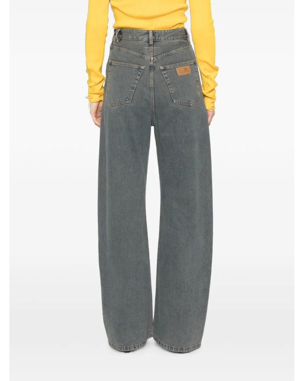 MM6 by Maison Margiela Gray Patch-Pocket Jeans
