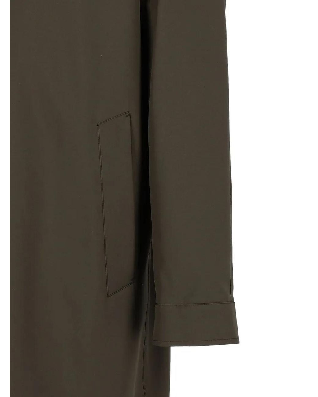 Zegna Gray Motorin Concealed-Fastening Coat for men