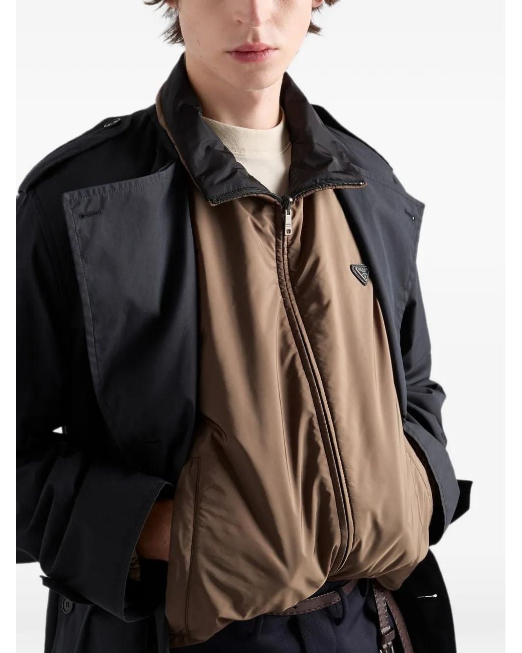 Prada Brown Re-Nylon Jacket for men