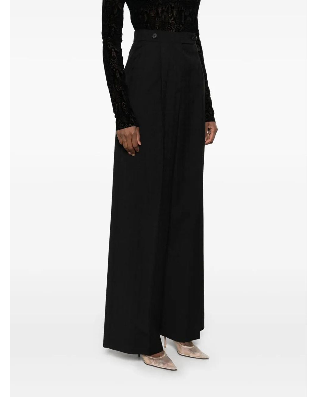 Givenchy Black Wide Trousers