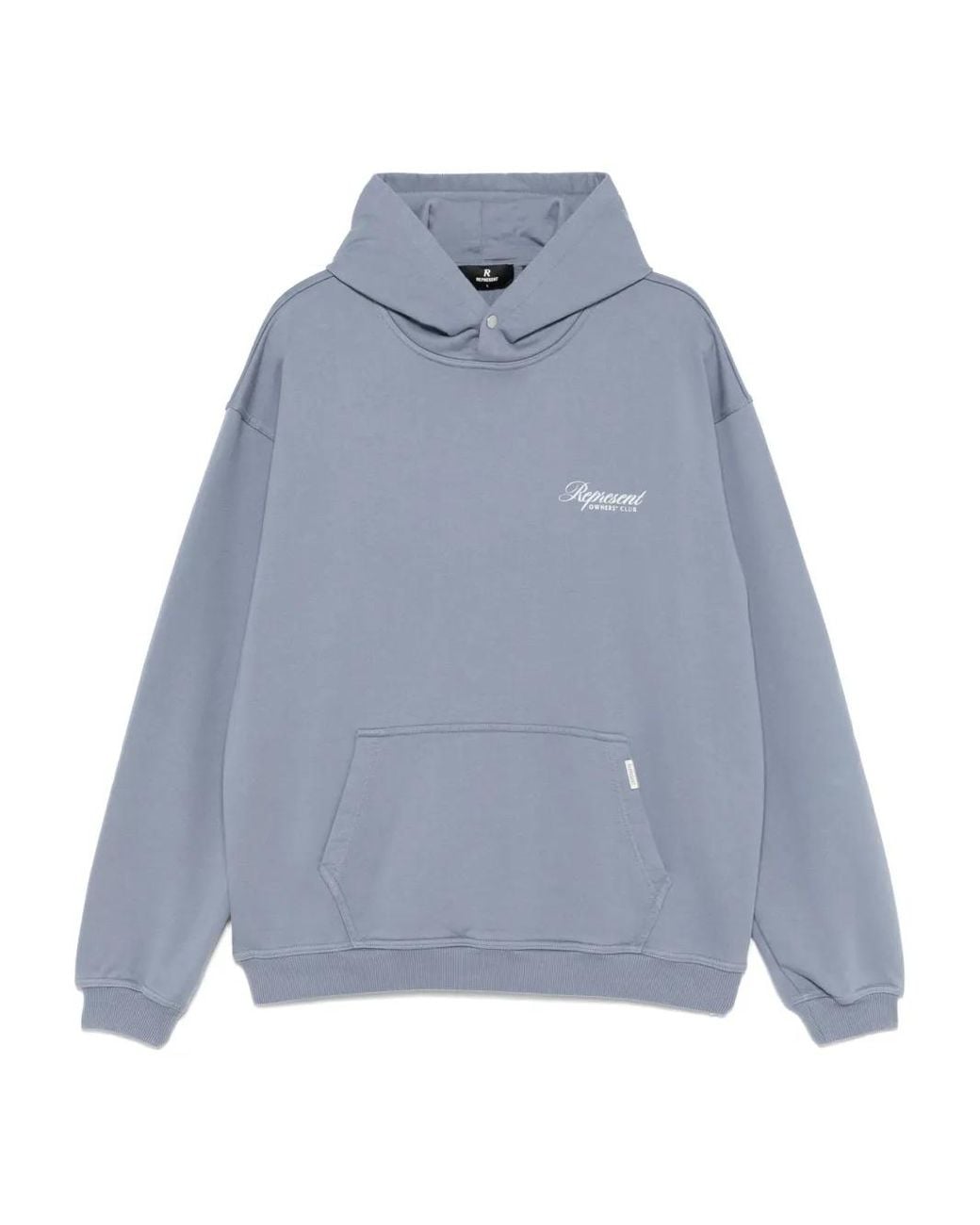 Represent Blue Cotton Hoodie for men