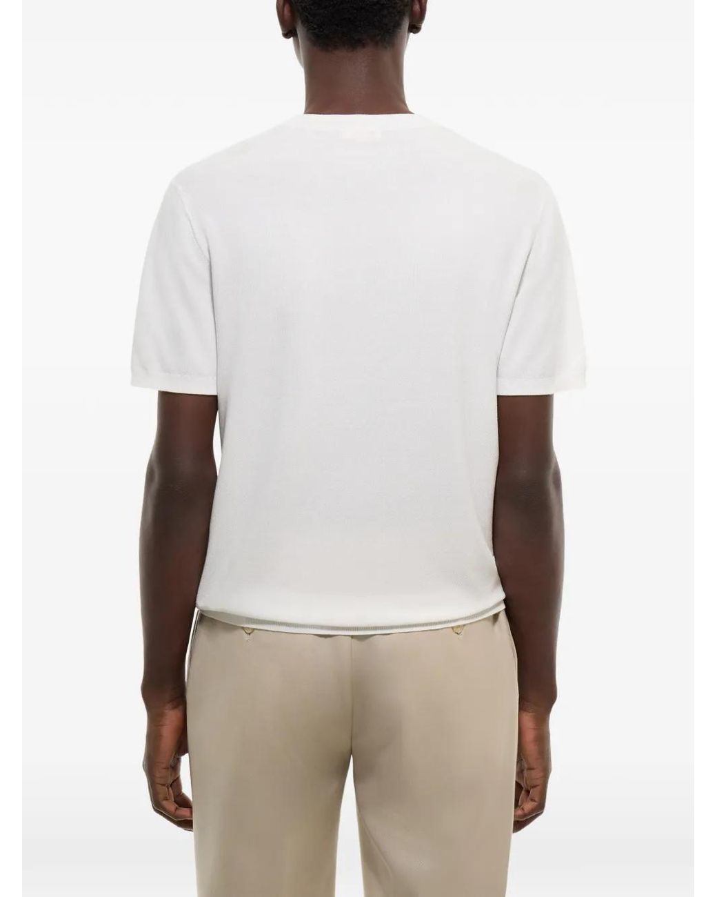 Fursac White Cotton T-Shirt for men