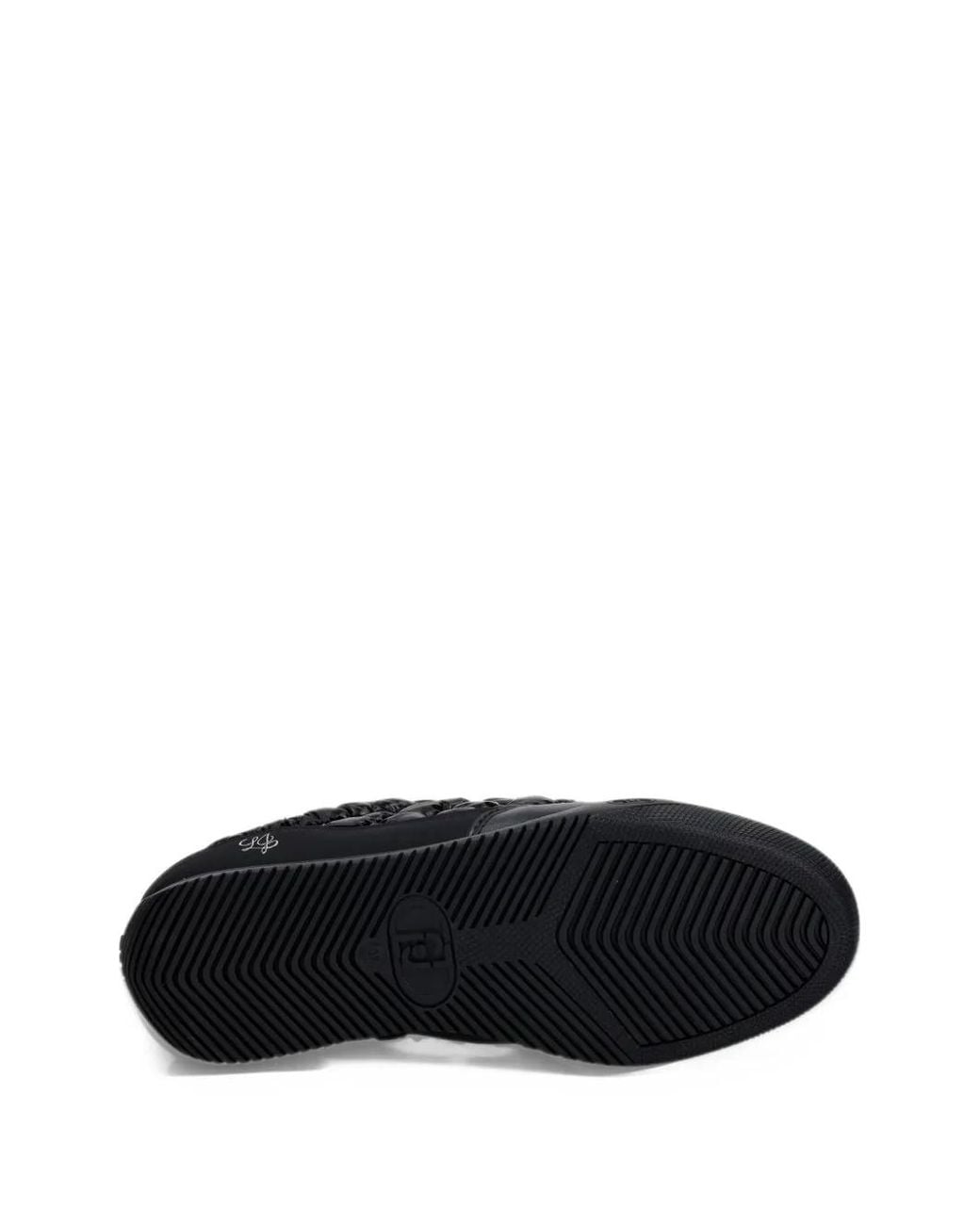 Liu Jo Black Lewis 04 Quilted Glitter-Detail Sneakers