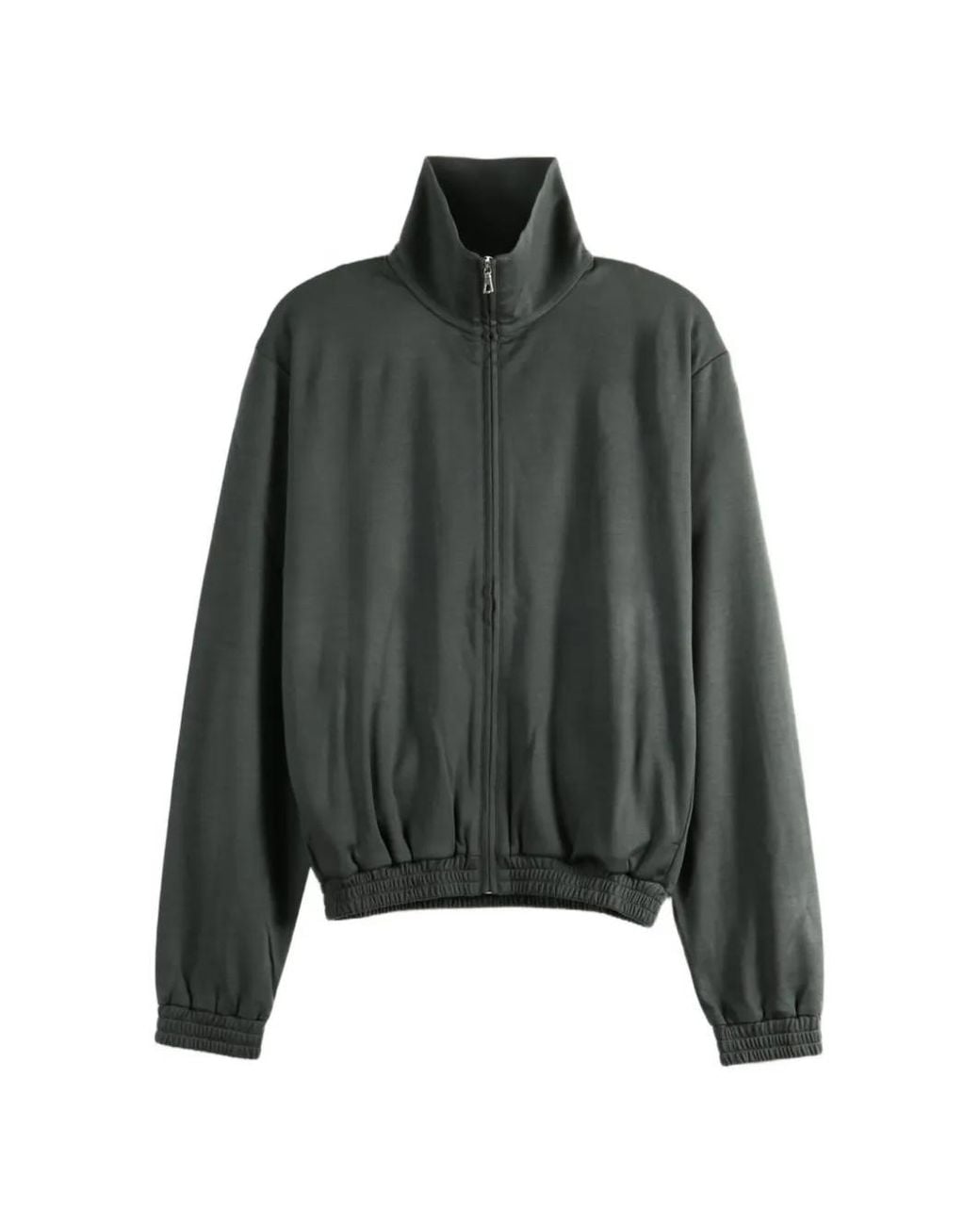 Rier Black Polar Zip-Up High-Neck Sweatshirt