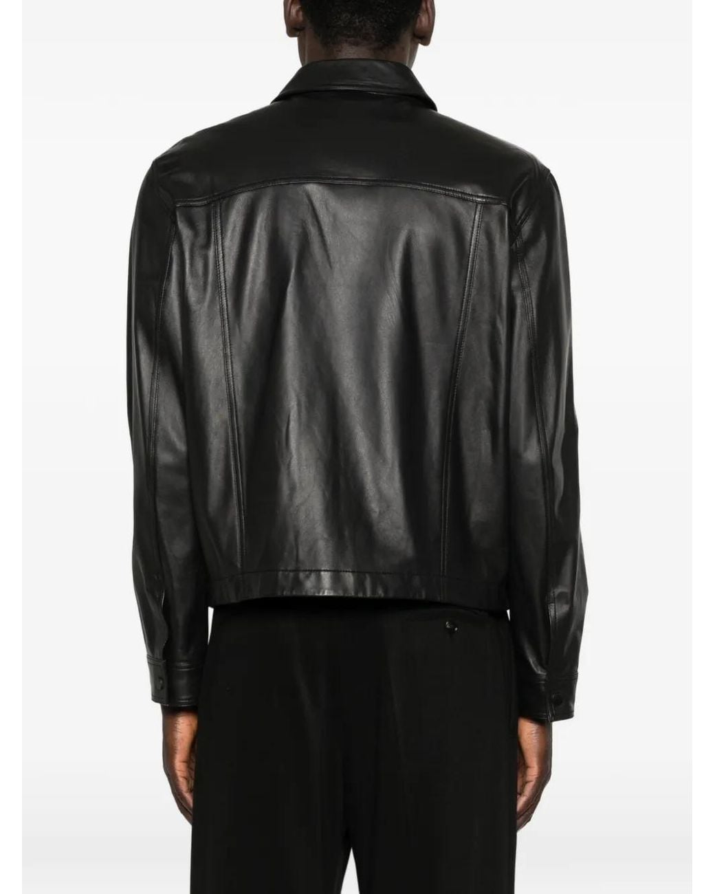 Emporio Armani Black Button Pocket Jacket for men