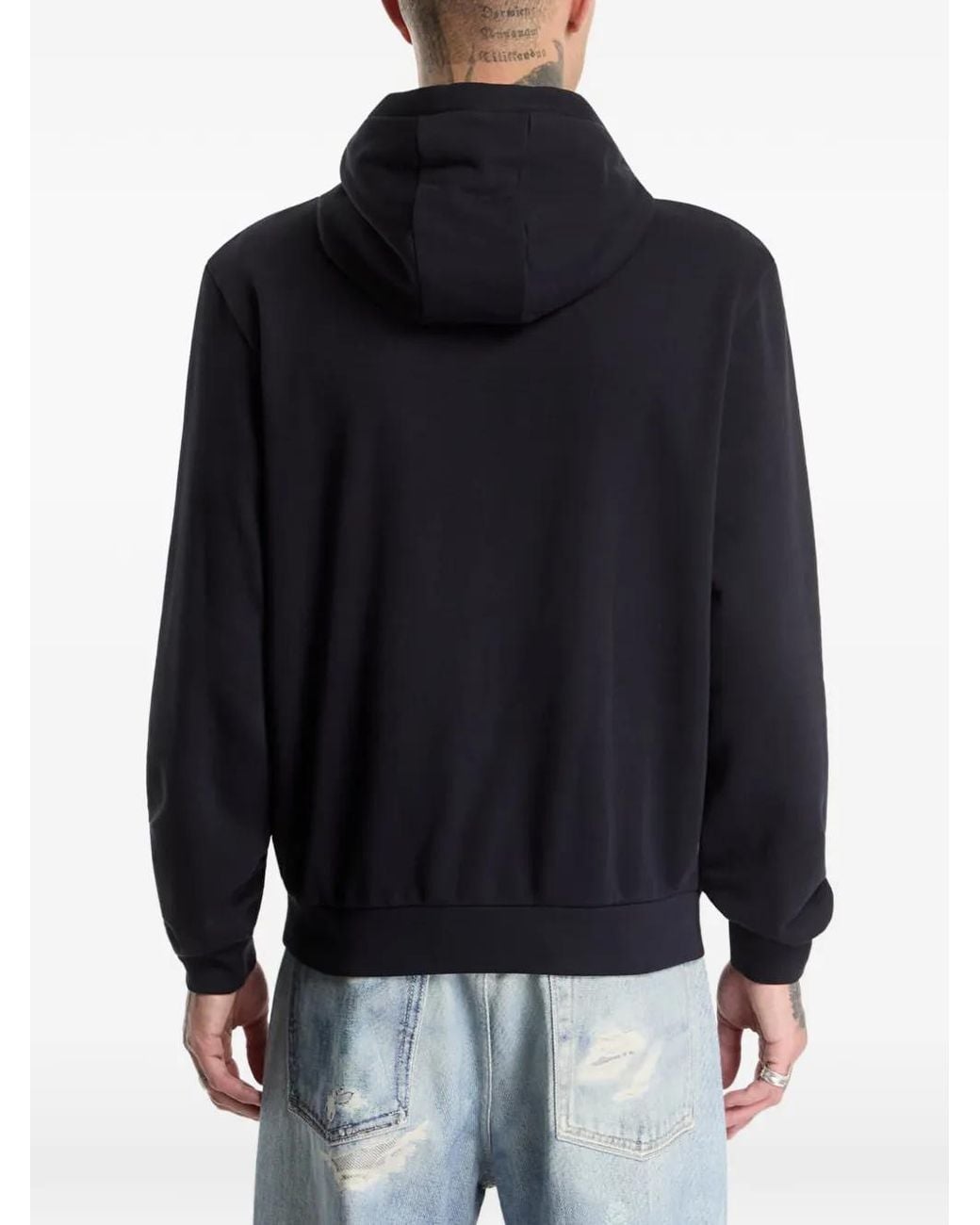 Napapijri Black Burgee Half-Zip Hoodie for men