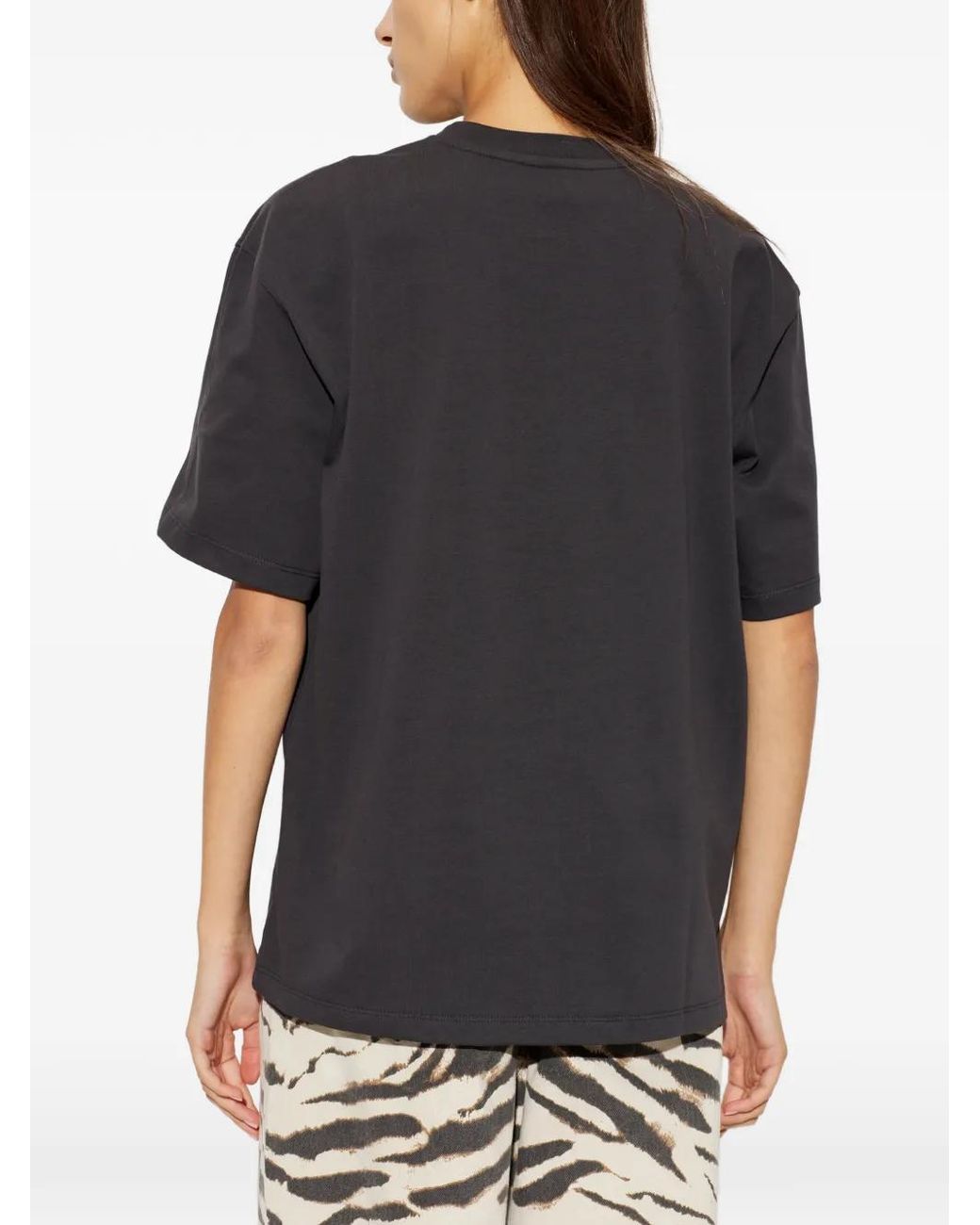 Ganni Black Bear-Print T-Shirt