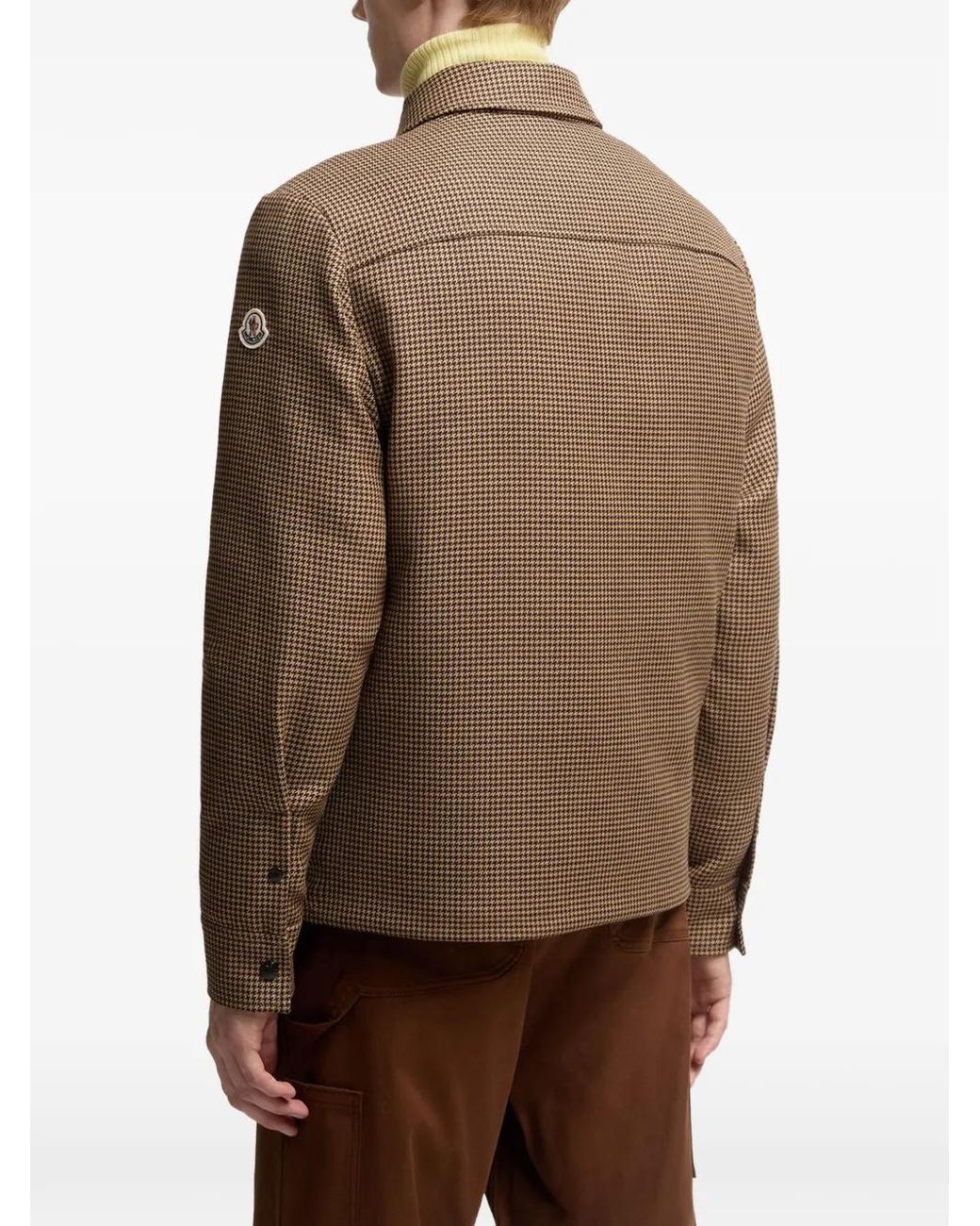 Chaqueta Con Motivo Pied De Poule Moncler de hombre de color Green