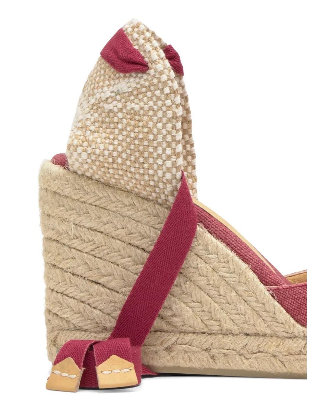 Castaner Pink Carina Wedge Espadrilles