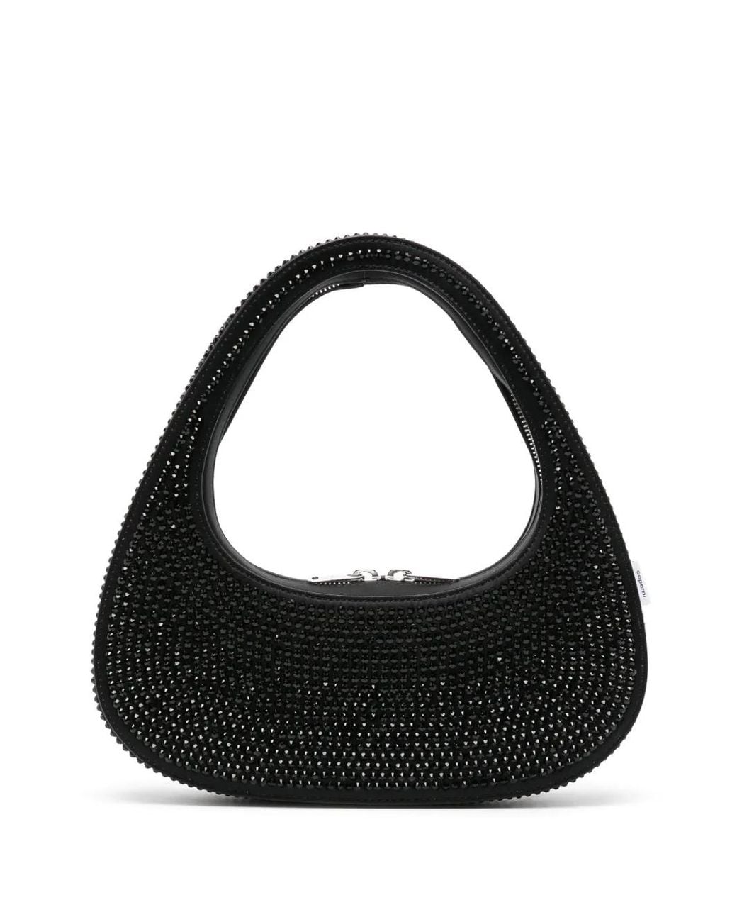 Coperni Black Crystal-Embellished Swipe Bag