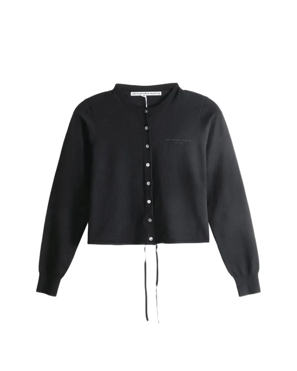 Alexander Wang Black Drawstring Hem Cardigan