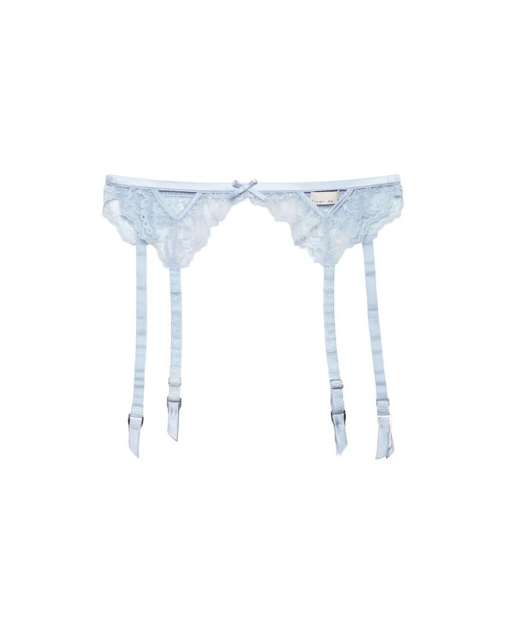 Fleur du Mal Blue Bianca Garter Belt