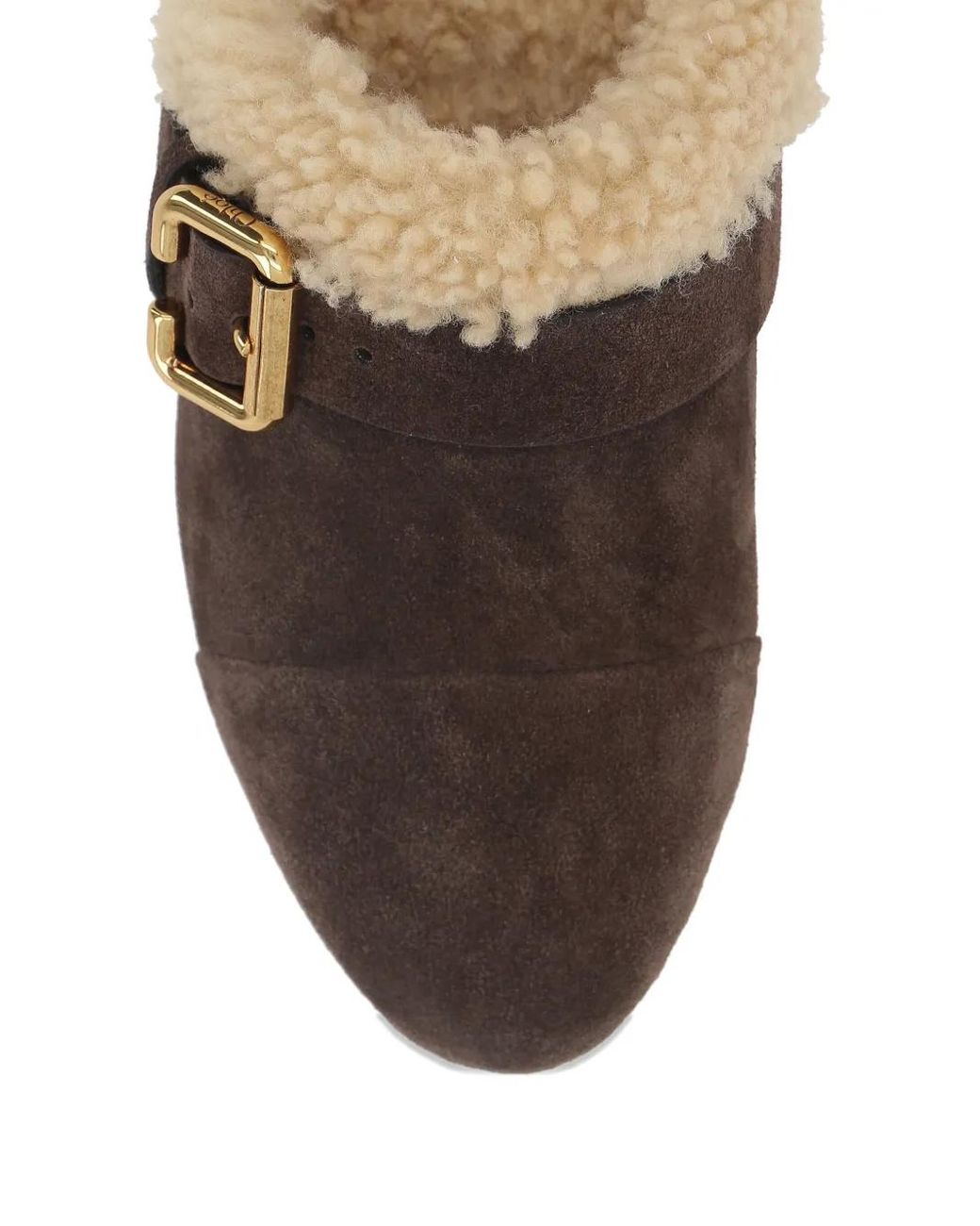 Chloé Brown Jeannette Suede Clogs