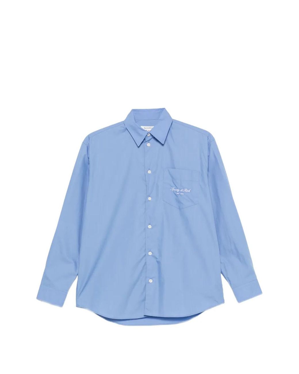 Sporty & Rich Blue Chemise À Poche Poitrine