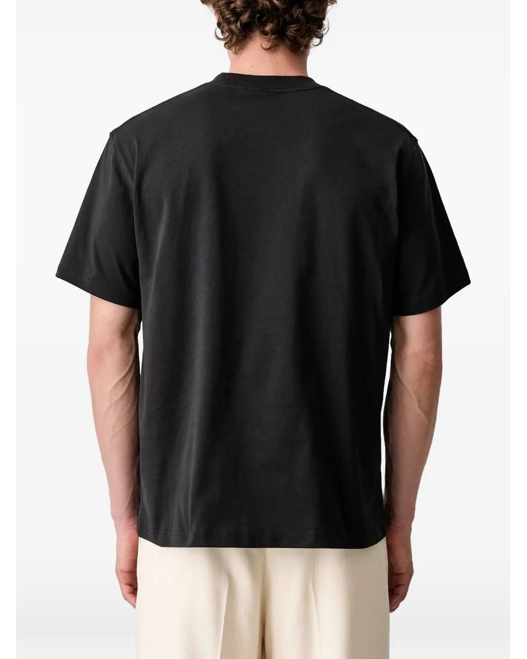 Barbour Black Pin Badge Graphic-Print T-Shirt for men