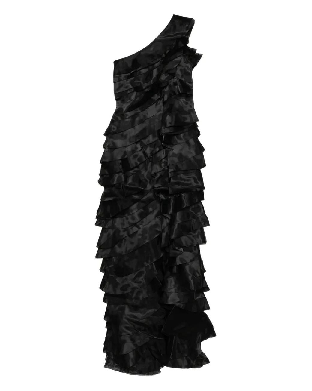Saiid Kobeisy Black Layered Organza Dress