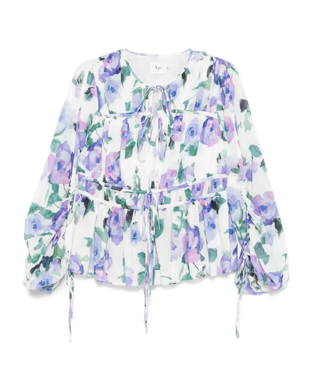 Aje. Blue Clover Blouse