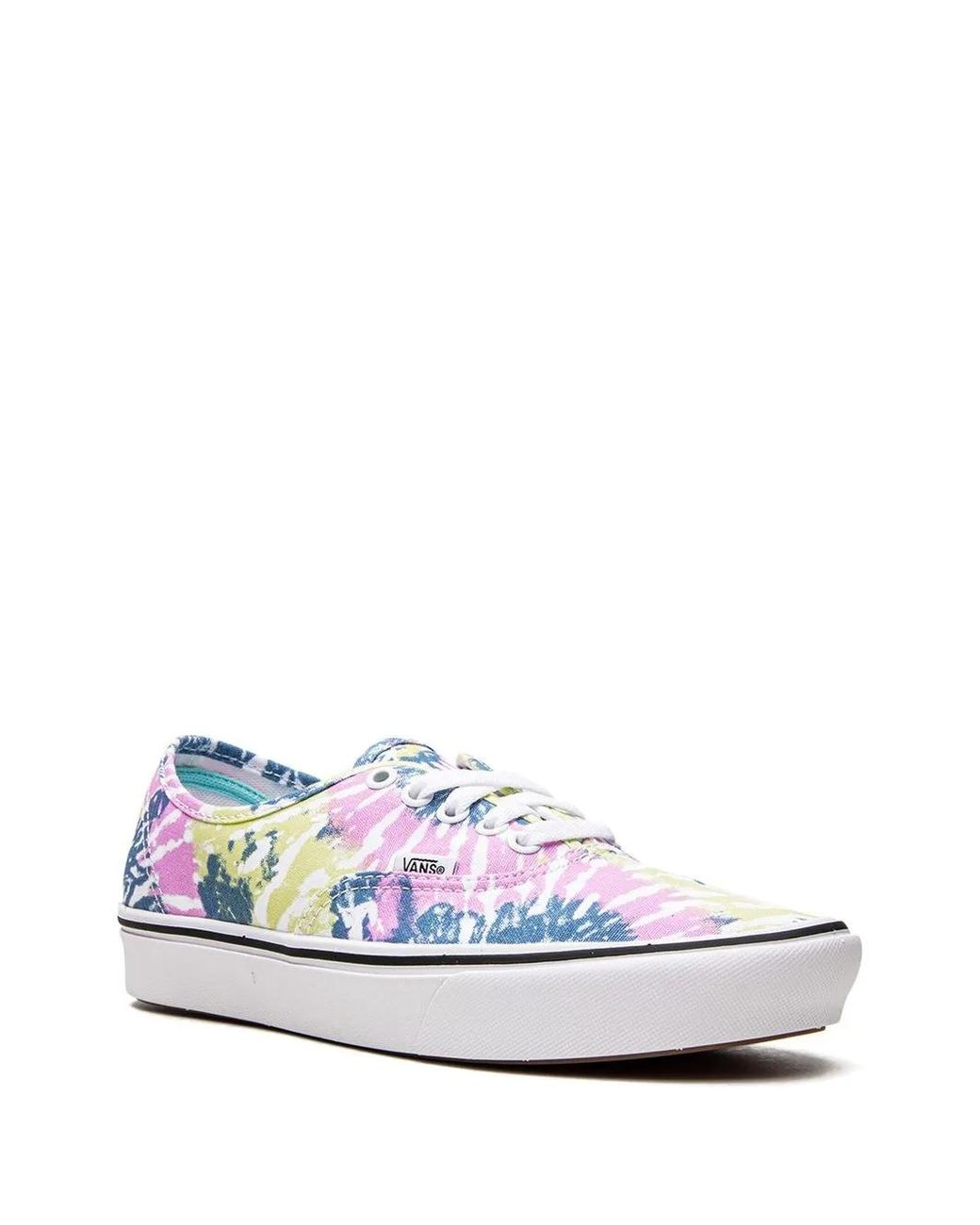Vans White Comfycush Authentic "Tie-Dye" Sneakers