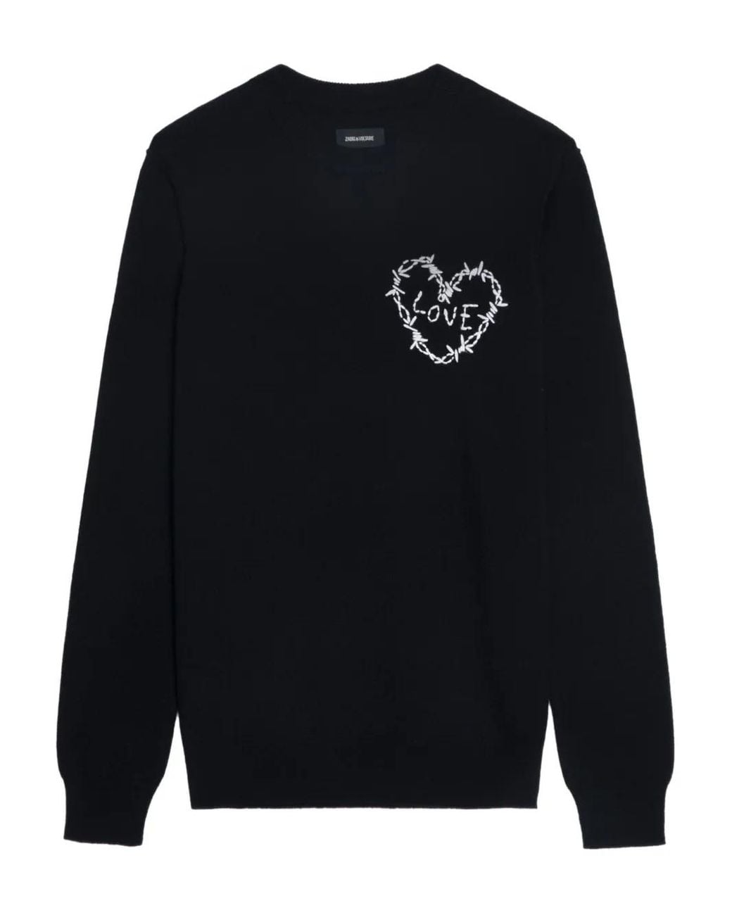 Zadig & Voltaire Blue Heart-Detail Sweater