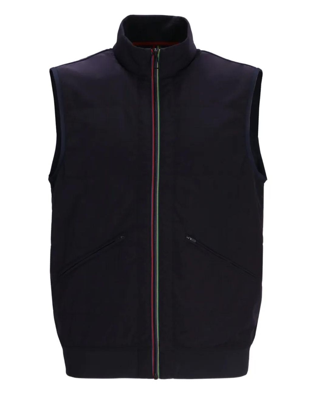 Paul Smith Blue Zip-Fastening Striped Waistcoat for men