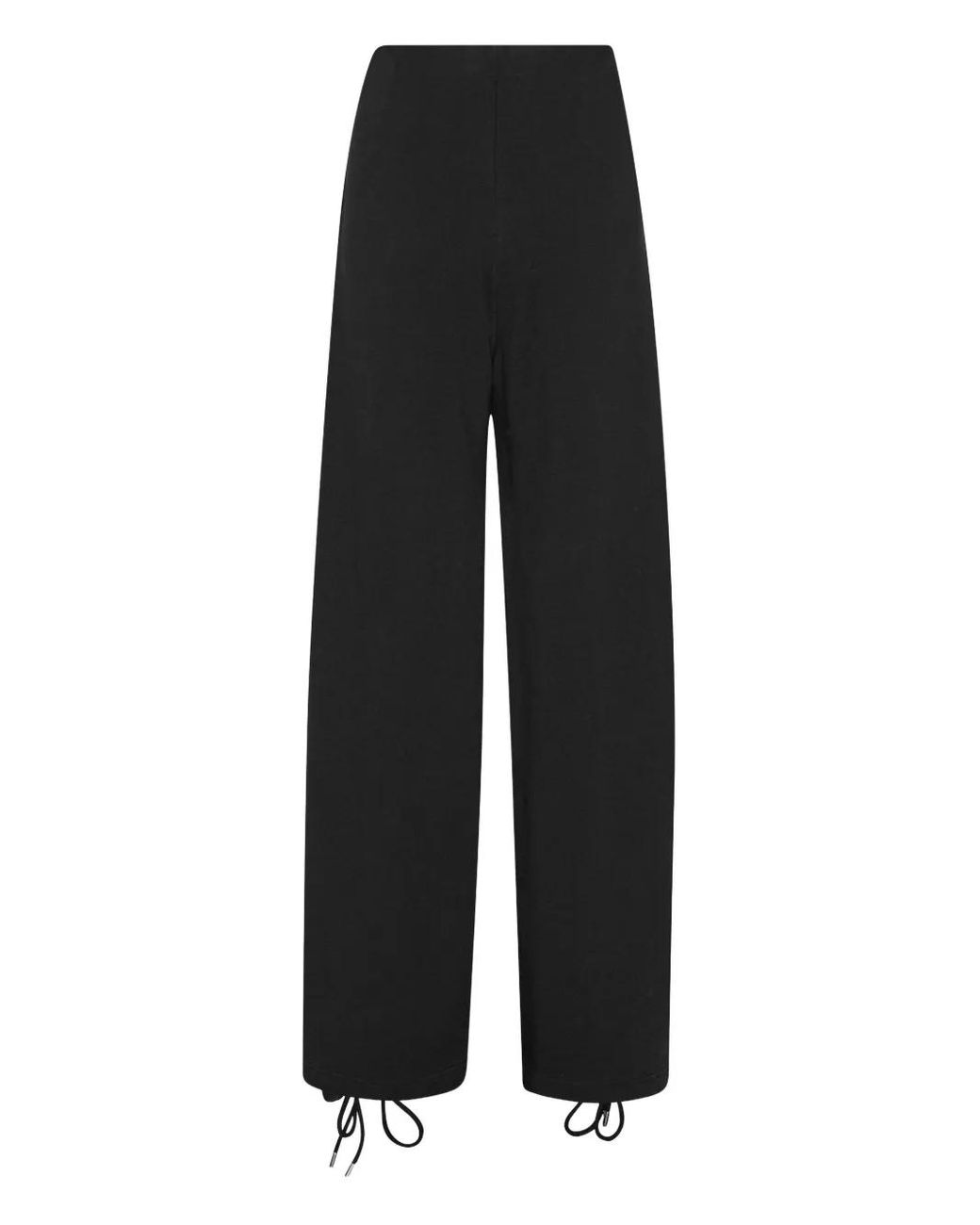 ROTATE BIRGER CHRISTENSEN Black Lace-Up Detail Track Pants