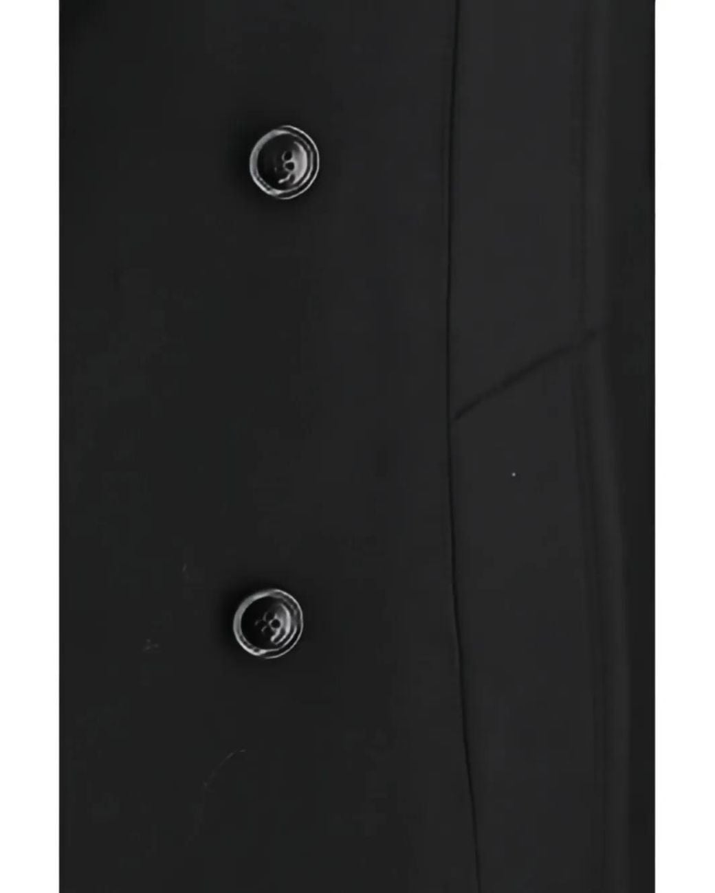 AMI Black Double-Breasted Coat for men